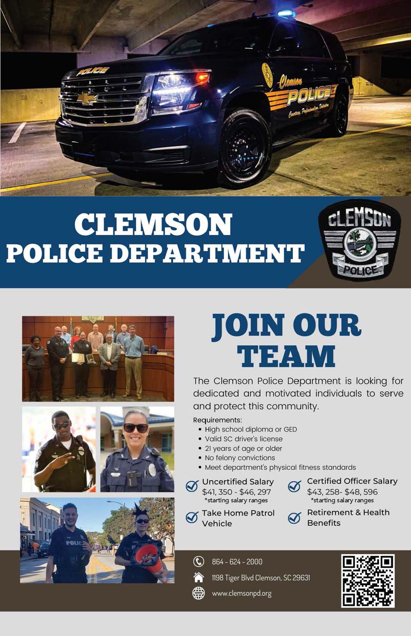 Join Our Team Clemson Police Department